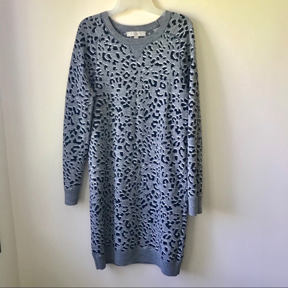 DONATING 8/1! | LOFT | leopard sweater dress - Picture 1 of 7